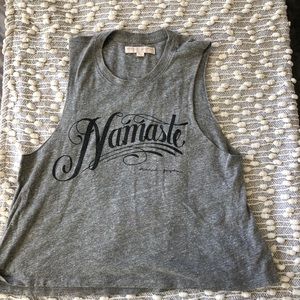Spiritual gangster namaste muscle tee